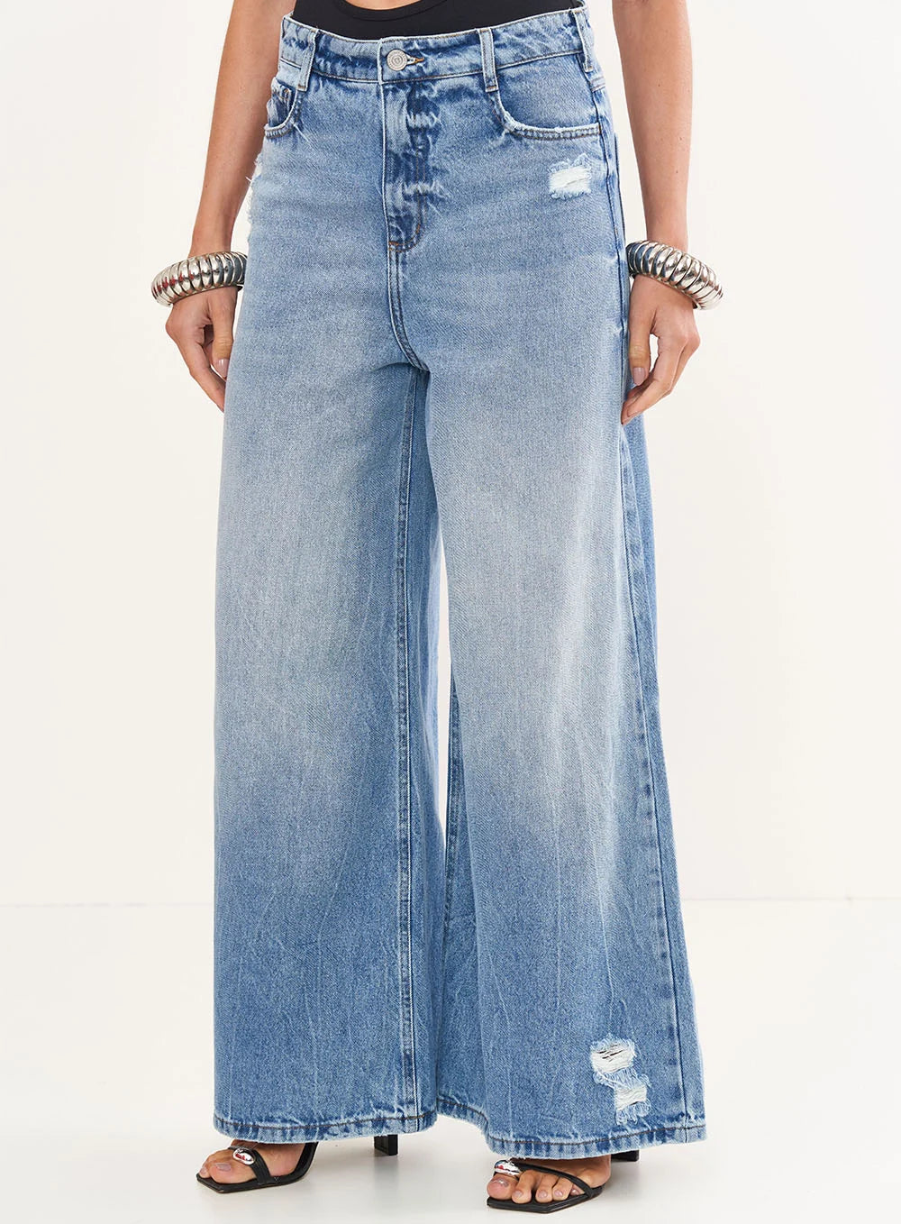 Calça Feminina Jeans Ampla - Seul