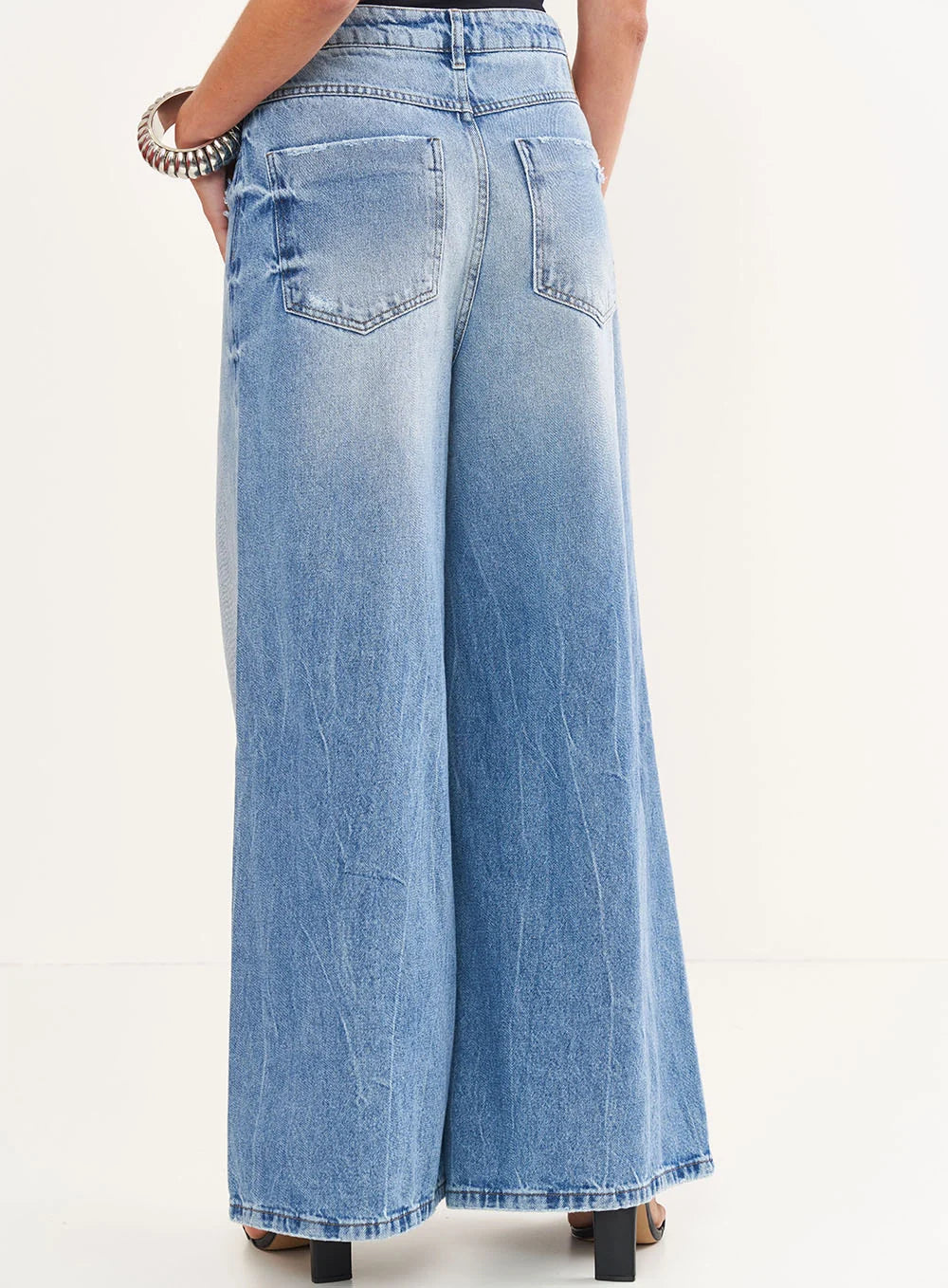 Calça Feminina Jeans Ampla - Seul