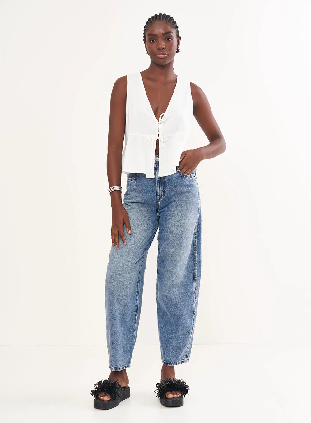 Calça Jeans Barril - Joana