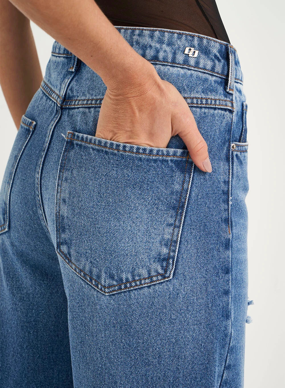 Calça Feminina Jeans Wide Leg Low Bruna