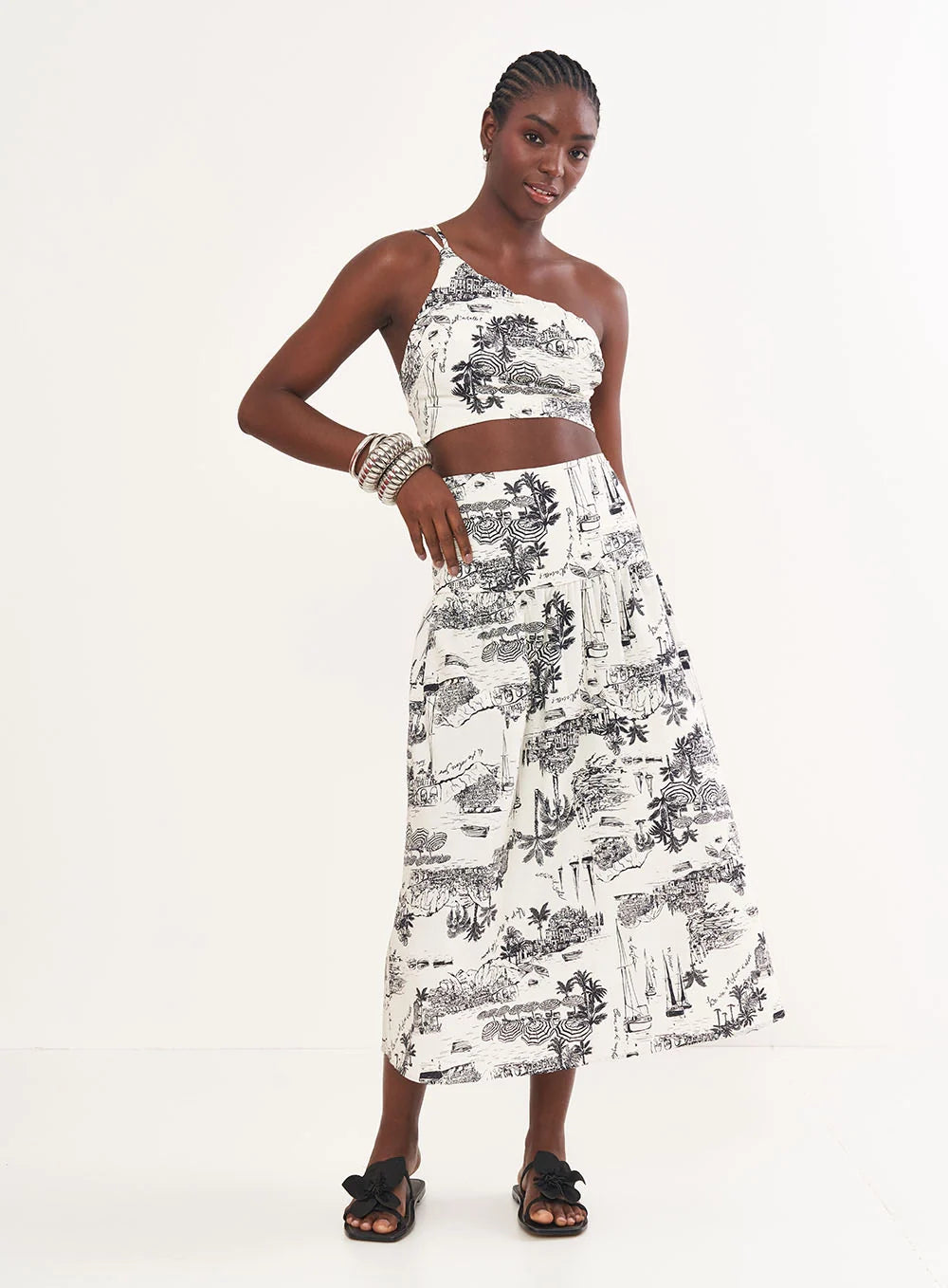 Saia Estampada Midi - Riviera