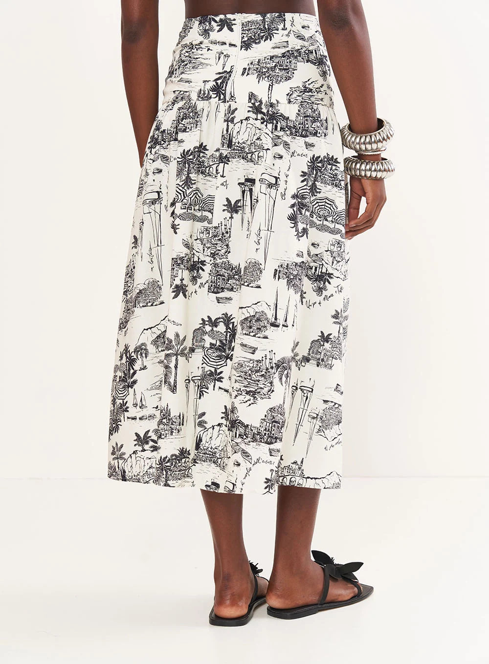 Saia Estampada Midi - Riviera