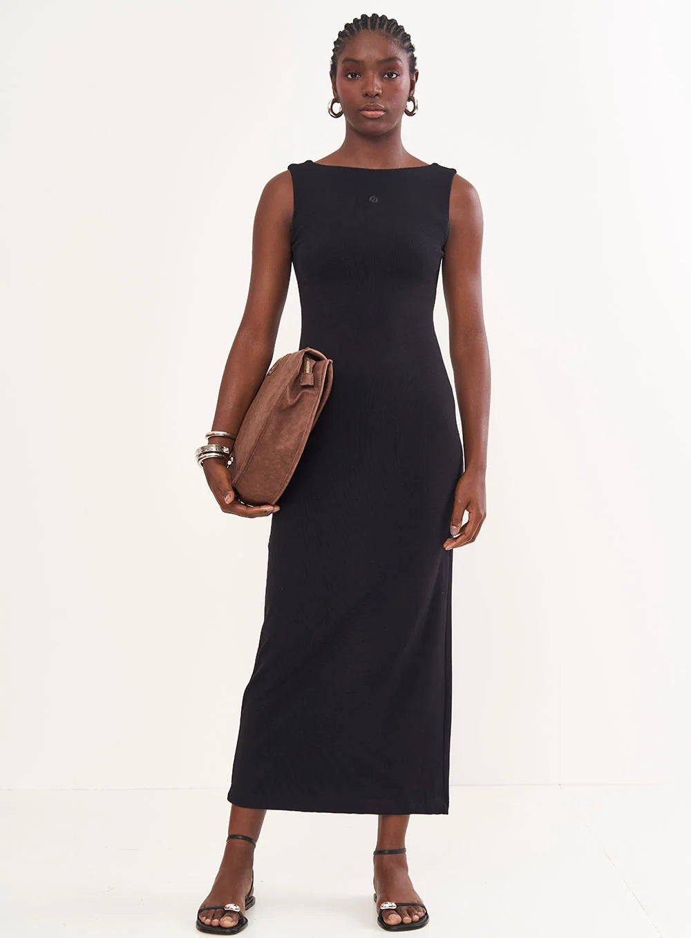 Vestido Midi Decote Costas