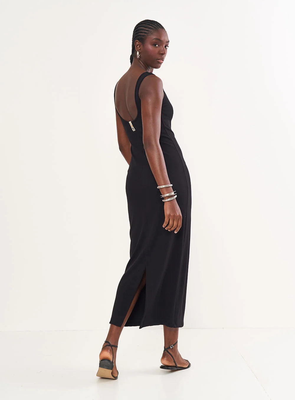 Vestido Midi Decote Costas