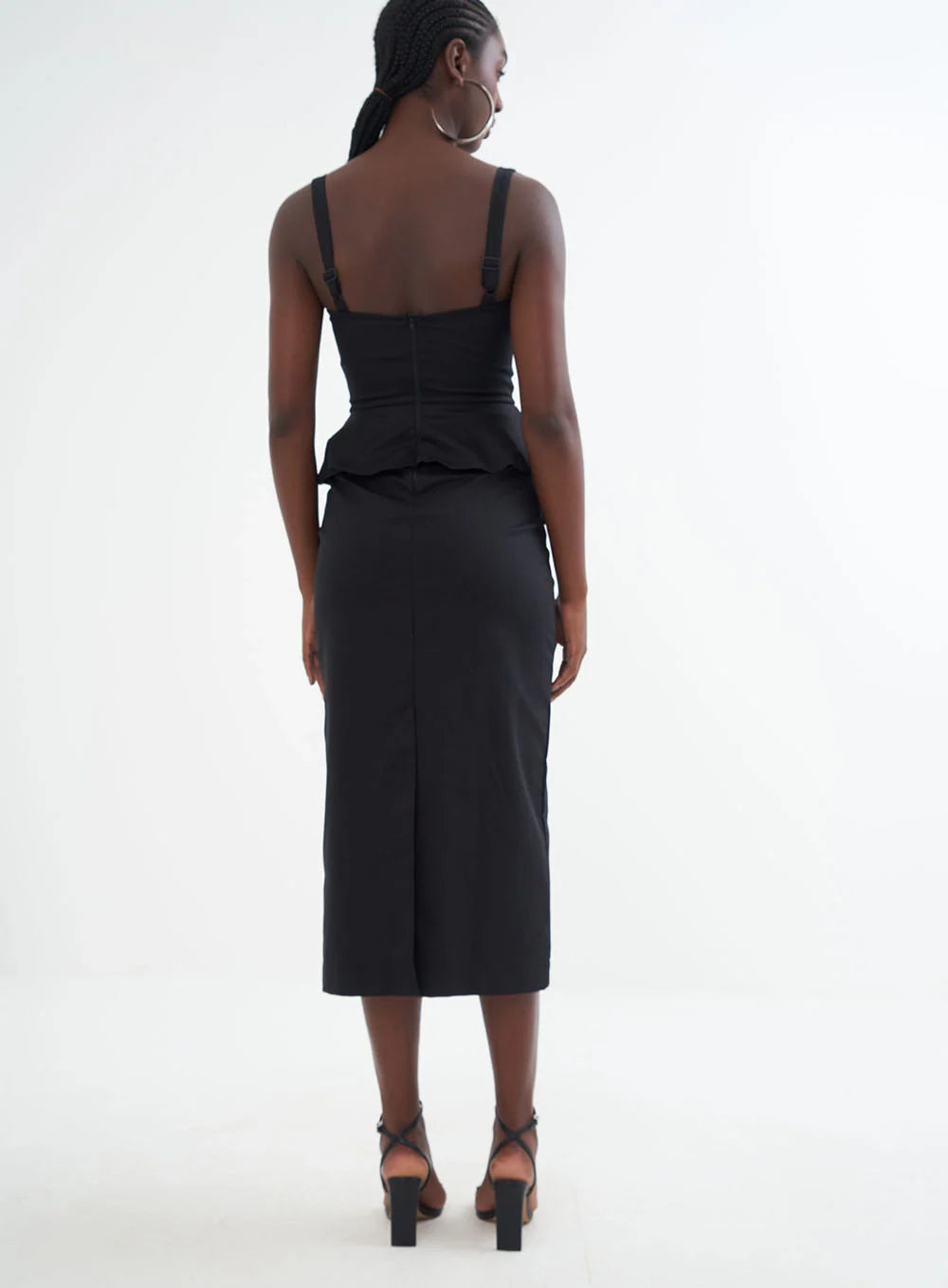 Vestido Midi Com Babados