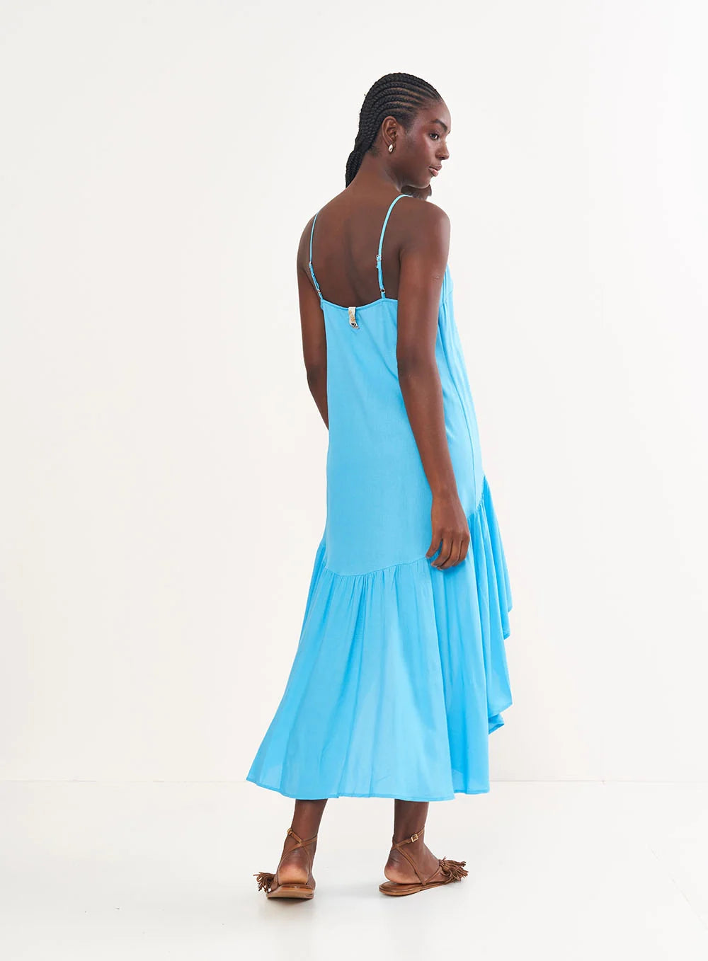 Vestido Assimétrico Com Babados - Riviera