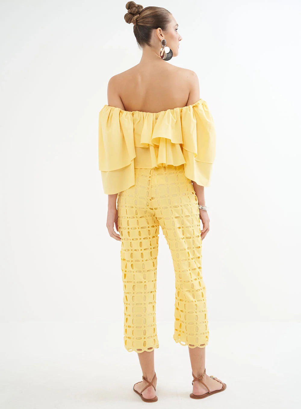 Blusa Encurtada Com Babados - Riviera